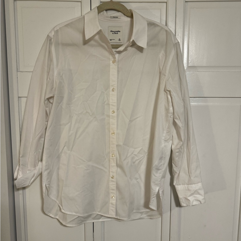 Abercrombie & Fitch White Poplin Button Up